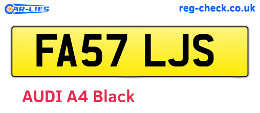 FA57LJS are the vehicle registration plates.