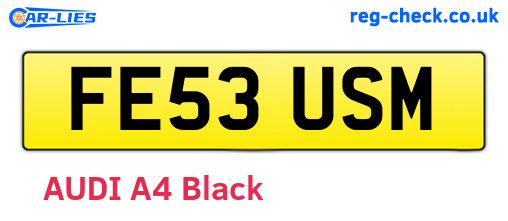 FE53USM are the vehicle registration plates.