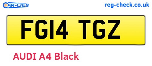 FG14TGZ are the vehicle registration plates.