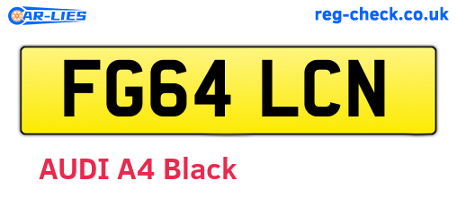 FG64LCN are the vehicle registration plates.