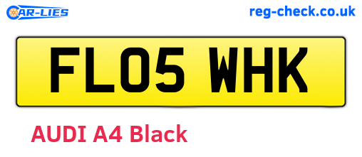 FL05WHK are the vehicle registration plates.