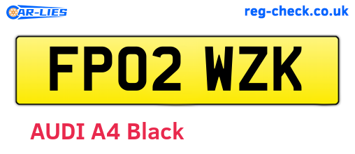 FP02WZK are the vehicle registration plates.