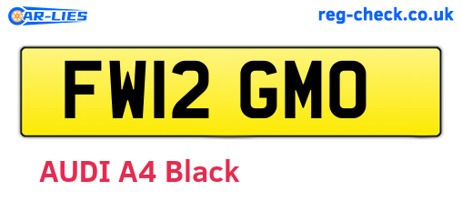 FW12GMO are the vehicle registration plates.
