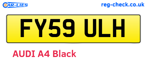 FY59ULH are the vehicle registration plates.