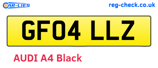 GF04LLZ are the vehicle registration plates.