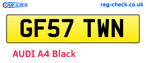 GF57TWN are the vehicle registration plates.