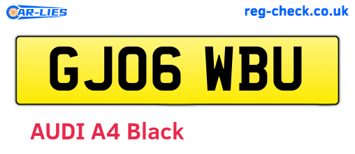 GJ06WBU are the vehicle registration plates.