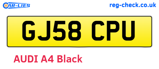 GJ58CPU are the vehicle registration plates.