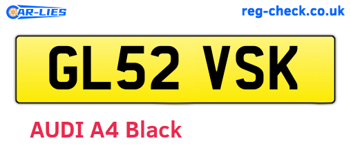 GL52VSK are the vehicle registration plates.