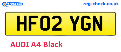 HF02YGN are the vehicle registration plates.