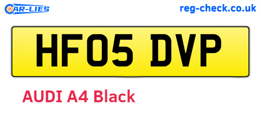 HF05DVP are the vehicle registration plates.