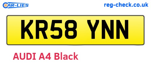 KR58YNN are the vehicle registration plates.