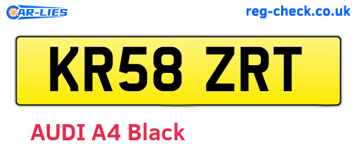 KR58ZRT are the vehicle registration plates.