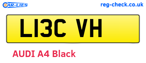 L13CVH are the vehicle registration plates.