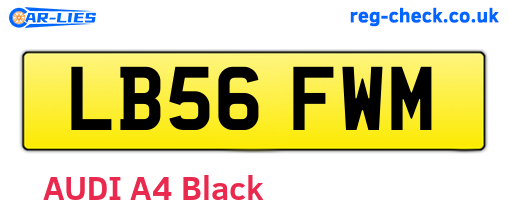 LB56FWM are the vehicle registration plates.