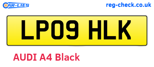 LP09HLK are the vehicle registration plates.