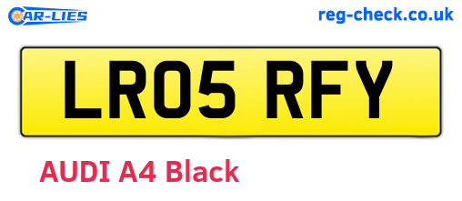 LR05RFY are the vehicle registration plates.