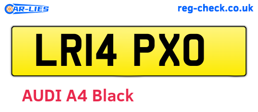 LR14PXO are the vehicle registration plates.