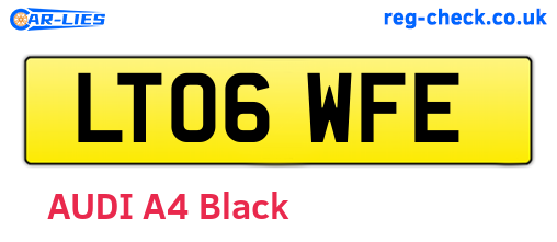 LT06WFE are the vehicle registration plates.