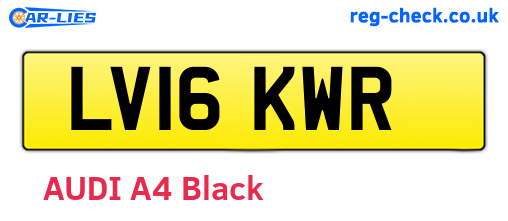 LV16KWR are the vehicle registration plates.