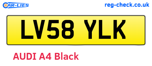 LV58YLK are the vehicle registration plates.