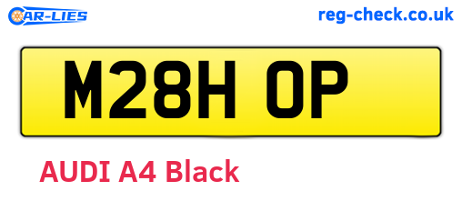 M28HOP are the vehicle registration plates.