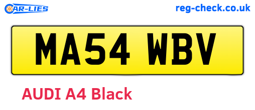 MA54WBV are the vehicle registration plates.