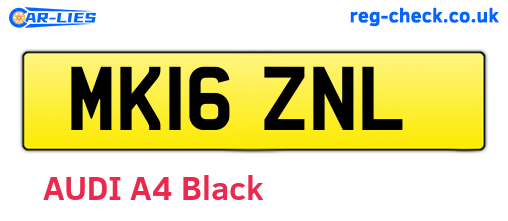 MK16ZNL are the vehicle registration plates.