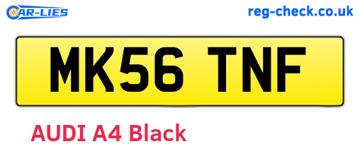 MK56TNF are the vehicle registration plates.