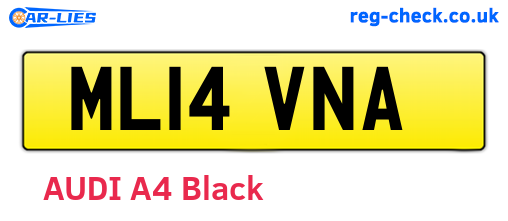 ML14VNA are the vehicle registration plates.