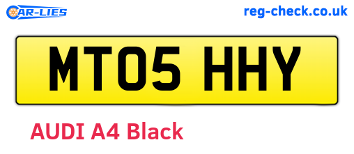 MT05HHY are the vehicle registration plates.