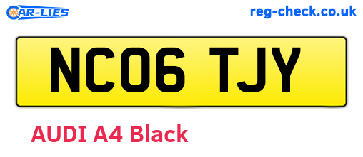 NC06TJY are the vehicle registration plates.