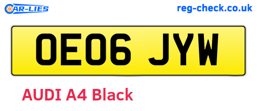 OE06JYW are the vehicle registration plates.