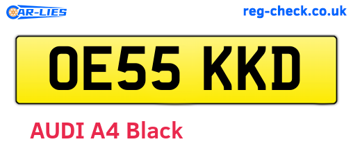 OE55KKD are the vehicle registration plates.