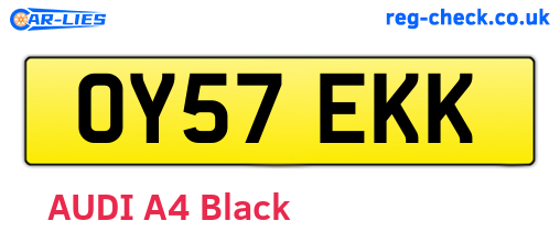 OY57EKK are the vehicle registration plates.