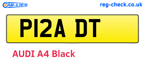 P12ADT are the vehicle registration plates.