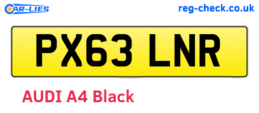 PX63LNR are the vehicle registration plates.