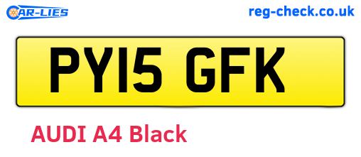 PY15GFK are the vehicle registration plates.