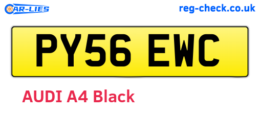 PY56EWC are the vehicle registration plates.