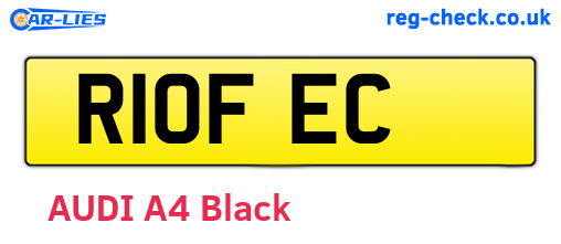 R10FEC are the vehicle registration plates.