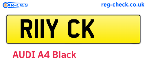 R11YCK are the vehicle registration plates.