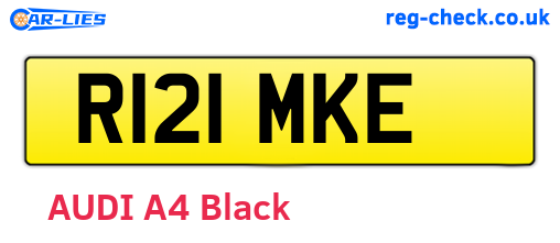 R121MKE are the vehicle registration plates.