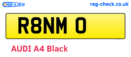 R8NMO are the vehicle registration plates.