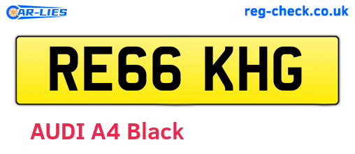 RE66KHG are the vehicle registration plates.