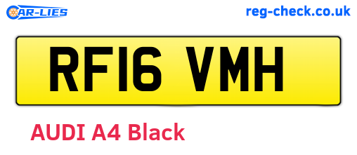 RF16VMH are the vehicle registration plates.