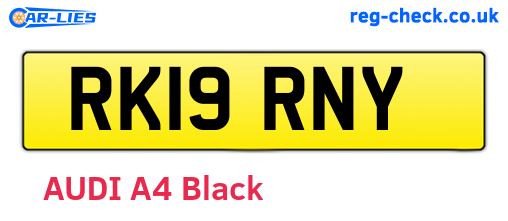 RK19RNY are the vehicle registration plates.