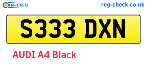 S333DXN are the vehicle registration plates.