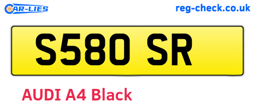 S58OSR are the vehicle registration plates.