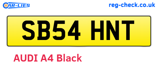 SB54HNT are the vehicle registration plates.