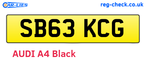 SB63KCG are the vehicle registration plates.